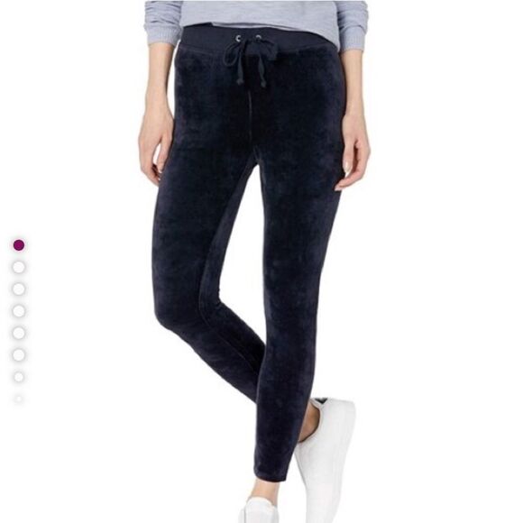 Juicy Couture Pants - Juicy Couture Stretch Velour Rodeo Drive Legging Regal Navy Blue Large NEW